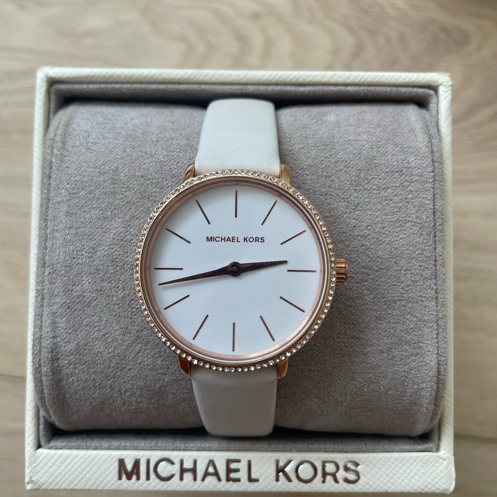 Michael Kors White and Gold Watch